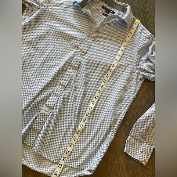 Michael Kors Blue White Button Down Shirt M - Picture 9 of 9